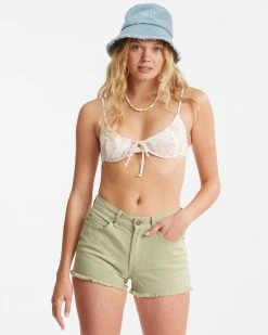 Billabong Drift Away Frayed Shorts LIGHT AVOCADO (tgq0)