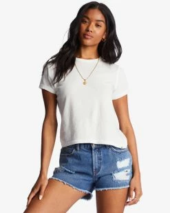 Billabong Drift Away Frayed Denim Shorts DARK DENIM (brqw) -billabong shop j251ubdr billabongw brqw frt1 1