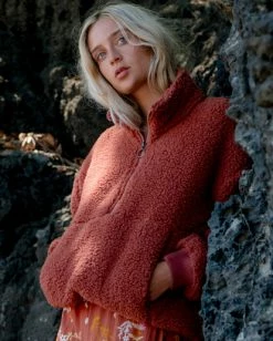 Billabong Time Off Half-Zip Fleece Pullover SWEET CHOCOLATE (cnn0) -billabong shop j6413bti billabongl cnn0 frt1 1