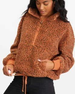 Billabong Time Off Half-Zip Fleece Pullover DESERT CLAY (clv0) -billabong shop j6413bti billabongw clv0 dtl1