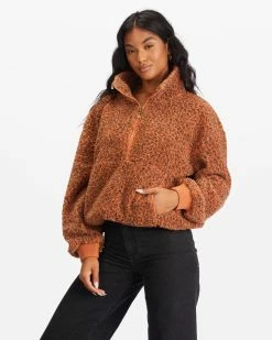 Billabong Time Off Half-Zip Fleece Pullover DESERT CLAY (clv0) -billabong shop j6413bti billabongw clv0 sd1