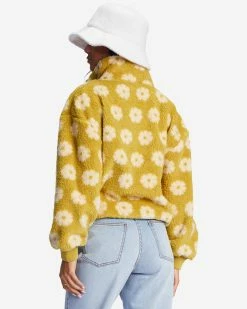 Billabong Time Off Half-Zip Fleece Pullover GREEN ENVY (ylf0) -billabong shop j6413bti billabongw ylf0 bck1