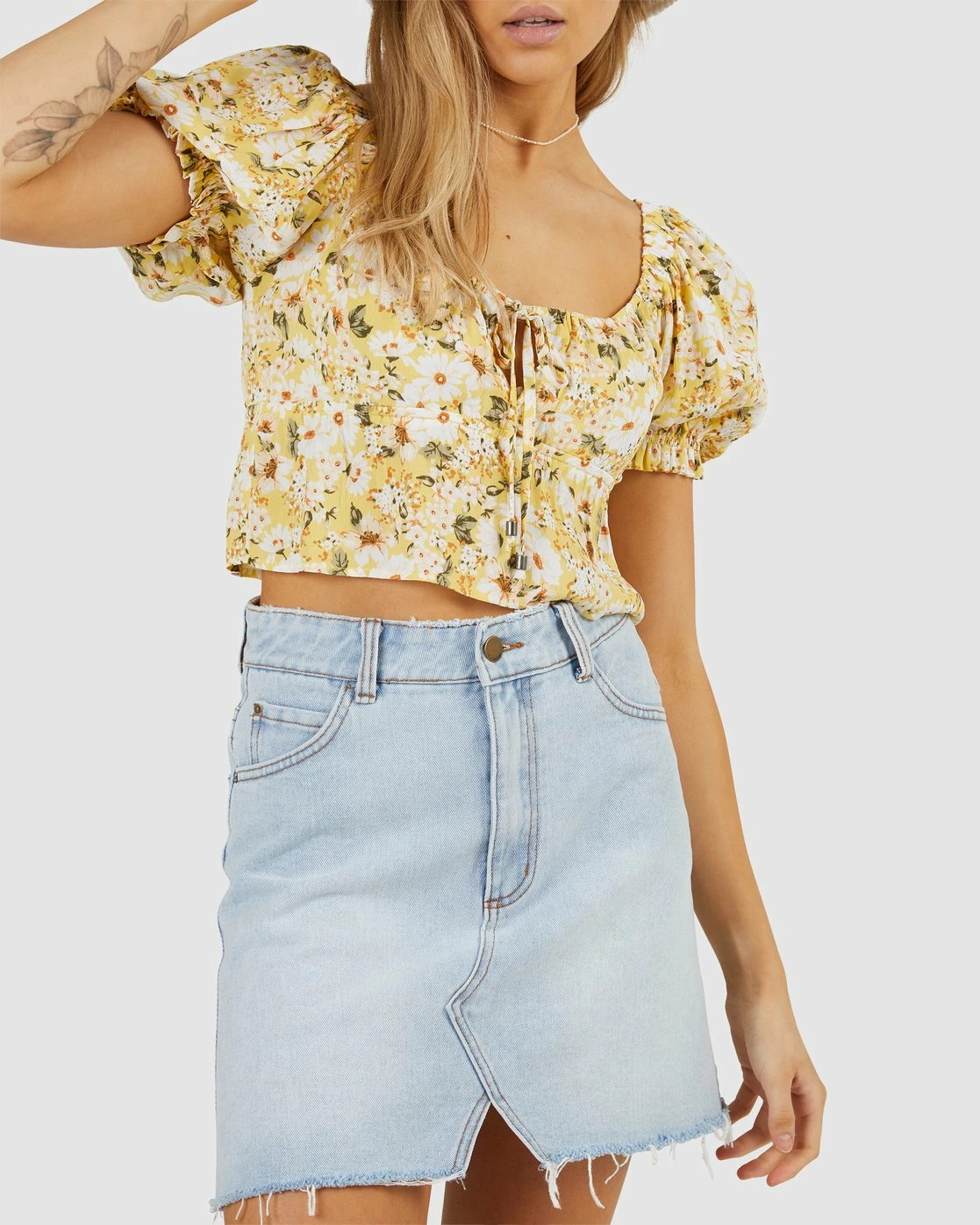 Billabong So Lucky Denim Mini Skirt AGED INDIGO (agi) 5 Billabong So Lucky Denim Mini Skirt AGED INDIGO (agi) - Image 5