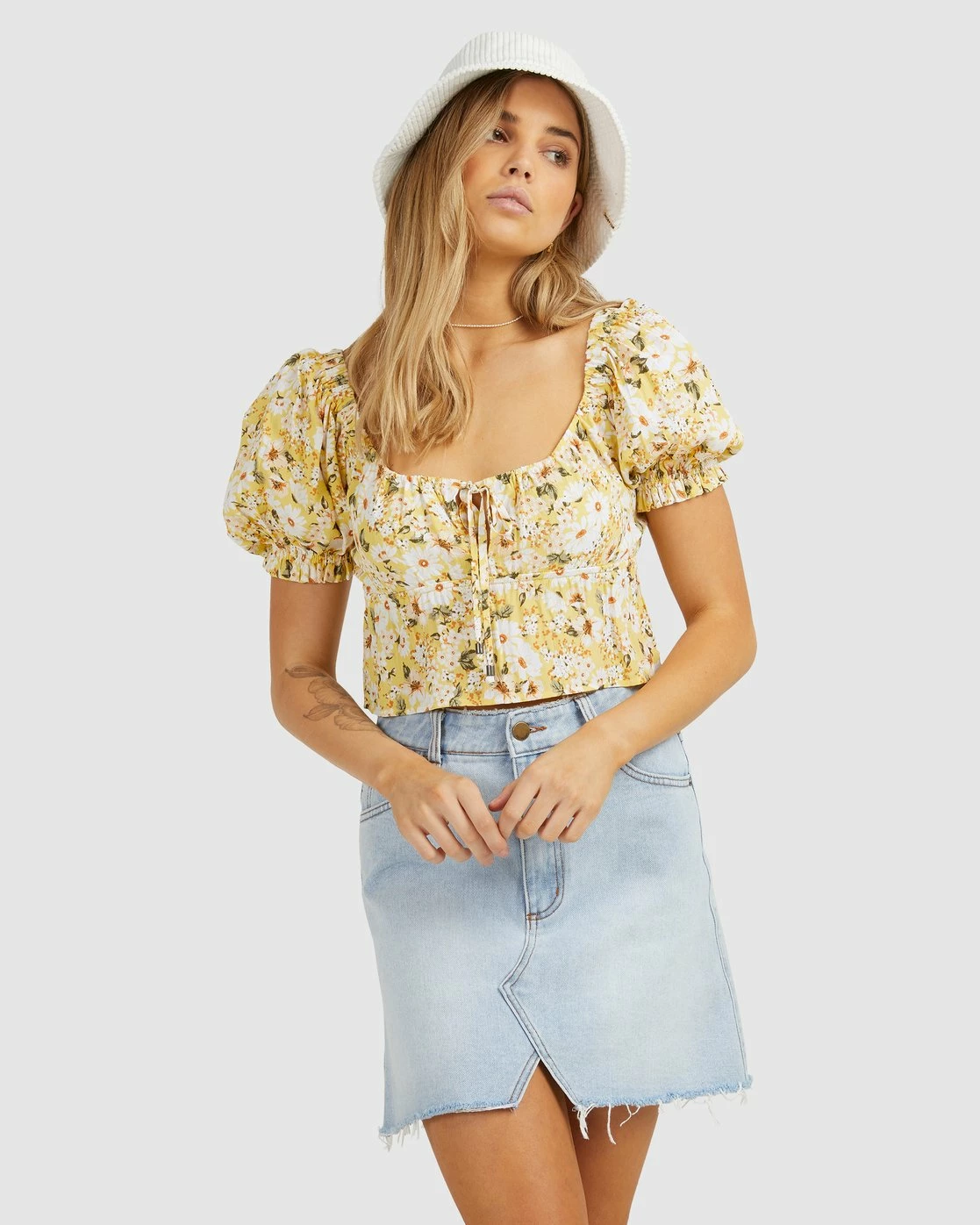 Billabong So Lucky Denim Mini Skirt AGED INDIGO (agi) 4 Billabong So Lucky Denim Mini Skirt AGED INDIGO (agi) - Image 4