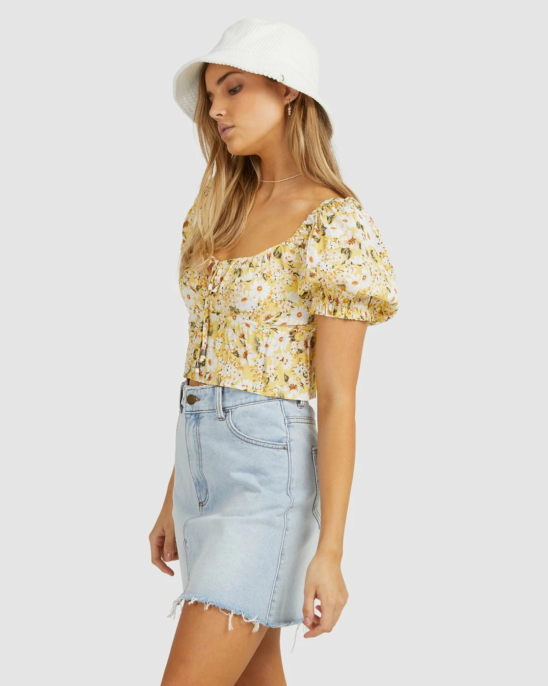 Billabong So Lucky Denim Mini Skirt AGED INDIGO (agi) 2 Billabong So Lucky Denim Mini Skirt AGED INDIGO (agi) - Image 2