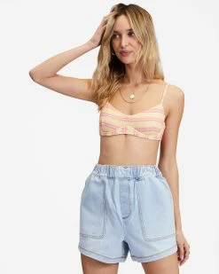 Billabong The Strand Elastic Waist Denim Shorts LIGHT BLUE (l04)