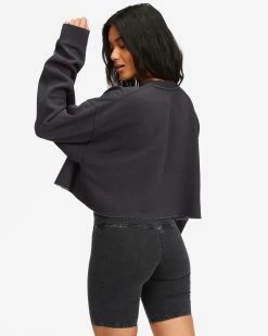 Billabong Hey Gday Cropped Crewneck Sweatshirt OFF BLACK (ofb) 8 Billabong Hey Gday Cropped Crewneck Sweatshirt OFF BLACK (ofb) -billabong shop ubjft00103 billabongw ofb bck1