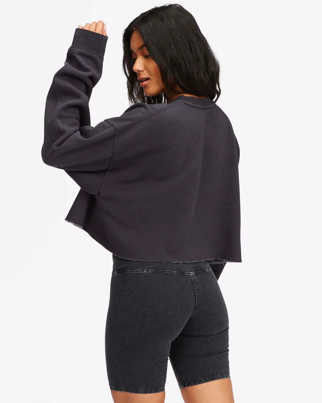 Billabong Hey Gday Cropped Crewneck Sweatshirt OFF BLACK (ofb) 3 Billabong Hey Gday Cropped Crewneck Sweatshirt OFF BLACK (ofb) - Image 3