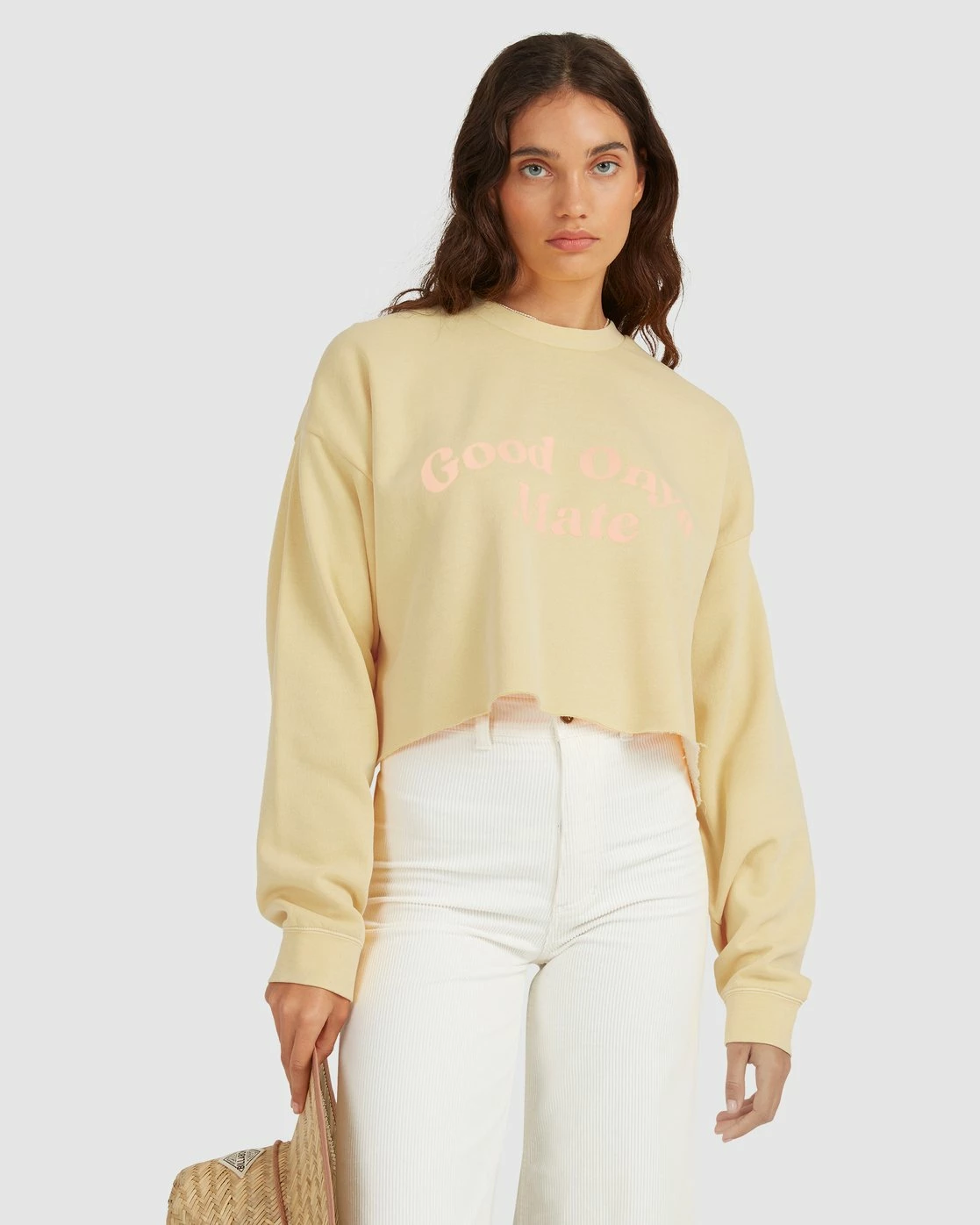 Billabong Hey Gday Cropped Crewneck Sweatshirt SUNBURST (srt) 6 Billabong Hey Gday Cropped Crewneck Sweatshirt SUNBURST (srt) - Image 6