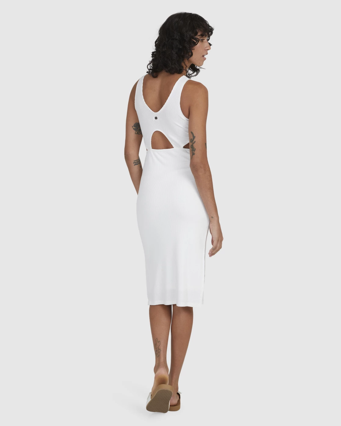 Billabong Sunup Bodycon Midi Dress SALT CRYSTAL (scs) 5 Billabong Sunup Bodycon Midi Dress SALT CRYSTAL (scs) - Image 5