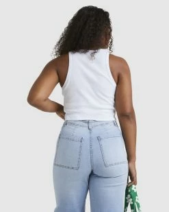 Billabong Jessie Tank Top WHITE (wht) -billabong shop ubjkt00115 billabongw wht bck1