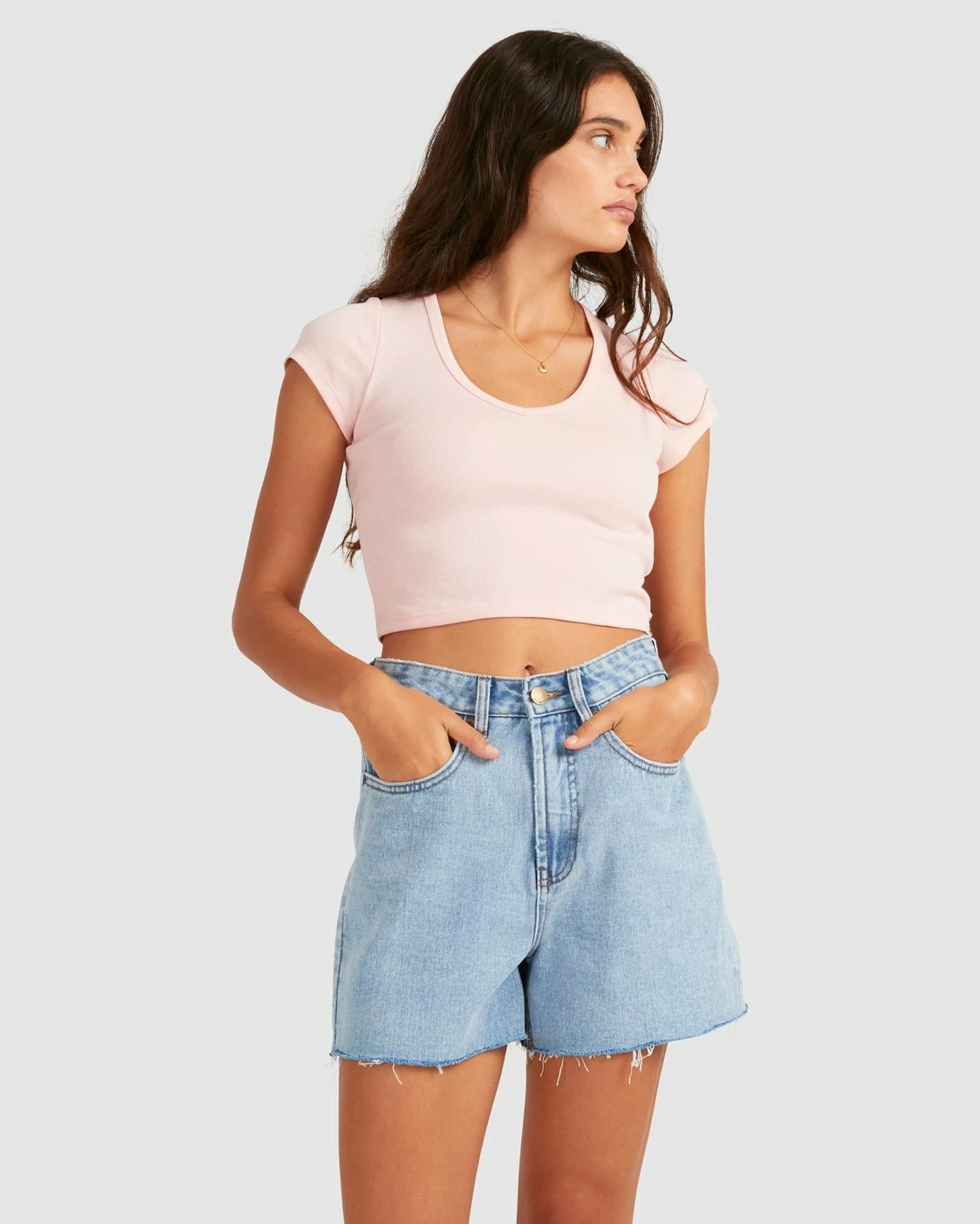 Billabong Baby Vee T-Shirt PALE PINK (ppi) 2 Billabong Baby Vee T-Shirt PALE PINK (ppi) - Image 2