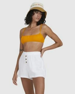 Billabong Summer Breeze Elastic Waist Shorts WHITE (wht) -billabong shop ubjns00143 billabongw wht frt1 1
