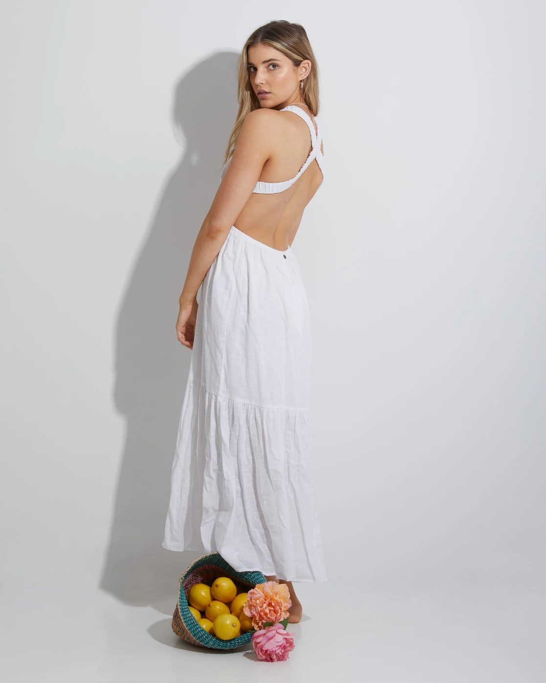 Billabong Shore Thing Maxi Dress WHITE (wht) 1 Billabong Shore Thing Maxi Dress WHITE (wht)