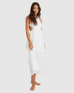Billabong Shore Thing Maxi Dress WHITE (wht) 10 Billabong Shore Thing Maxi Dress WHITE (wht) -billabong shop ubjwd00140 billabongw wht frt2