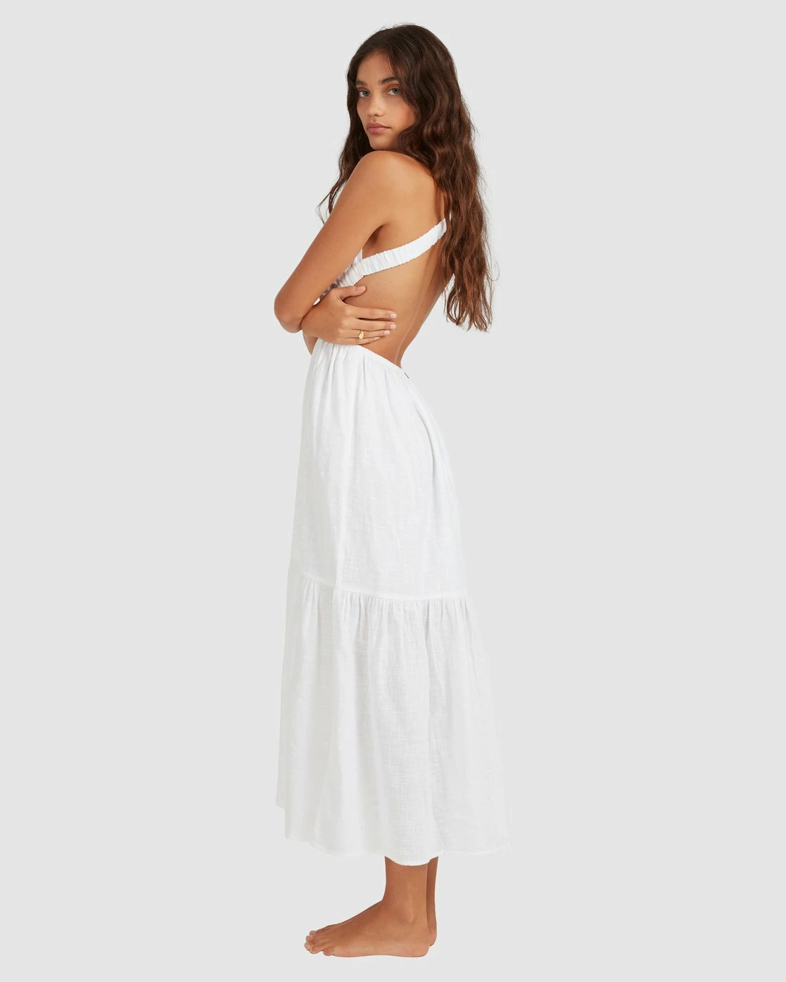 Billabong Shore Thing Maxi Dress WHITE (wht) 3 Billabong Shore Thing Maxi Dress WHITE (wht) - Image 3