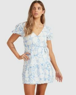 Billabong Beyond Blue Wrap Dress SWEET BLUE (bka0)