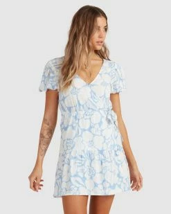 Billabong Beyond Blue Wrap Dress SWEET BLUE (bka0) -billabong shop ubjwd00164 billabongw bka0 frt2