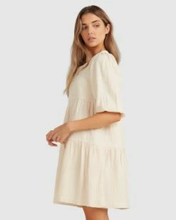 Billabong Valentine Tiered Mini Dress SALT CRYSTAL (scs) 9 Billabong Valentine Tiered Mini Dress SALT CRYSTAL (scs) -billabong shop ubjwd00171 billabongw scs sd1