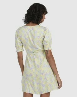 Billabong Tempest Wrap Dress LEMON LIME (lml) 8 Billabong Tempest Wrap Dress LEMON LIME (lml) -billabong shop ubjwd00181 billabongw lml bck1