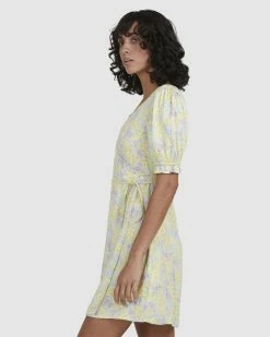 Billabong Tempest Wrap Dress LEMON LIME (lml) 7 Billabong Tempest Wrap Dress LEMON LIME (lml) -billabong shop ubjwd00181 billabongw lml sd1