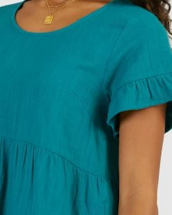 Billabong Pixie Babydoll Dress BAYOU (bqj0) -billabong shop ubjwd00277 billabongw bqj0 dtl1
