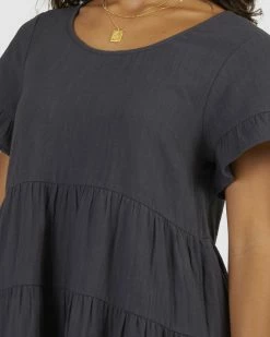 Billabong Pixie Babydoll Dress OFF BLACK (ofb) -billabong shop ubjwd00277 billabongw ofb dtl1