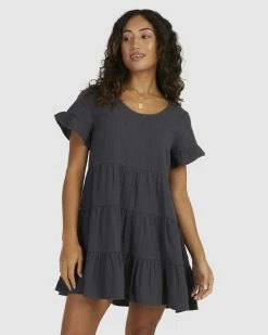 Billabong Pixie Babydoll Dress OFF BLACK (ofb)