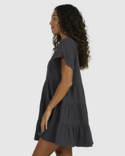 Alternative view of Billabong Pixie Babydoll Dress OFF BLACK (ofb)