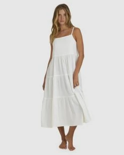 Billabong Lost Love Maxi Dress WHITE (wht) -billabong shop ubjwd00303 billabongw wht frt1 1