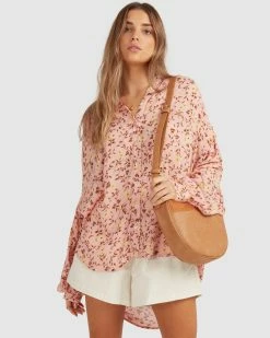 Billabong Shine On Eco Long Sleeve Blouse PINK (pnk)