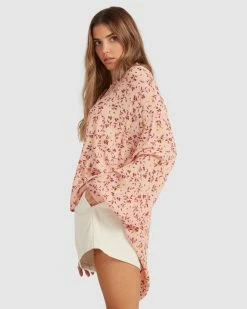 Billabong Shine On Eco Long Sleeve Blouse PINK (pnk) -billabong shop ubjwt00121 billabongw pnk sd1