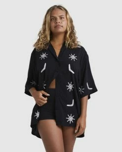 Billabong Otis Boomerang Short Sleeve Shirt BLACK -billabong shop ubjwt00188 billabongw blk frt1 1