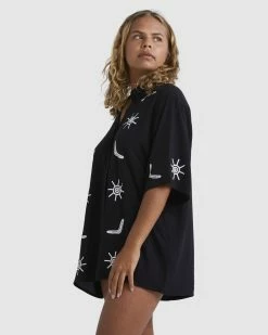 Billabong Otis Boomerang Short Sleeve Shirt BLACK -billabong shop ubjwt00188 billabongw blk sd1