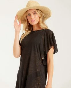 Billabong Out For Waves Cover-Up Dress BLACK PEBBLE (bpb) 9 Billabong Out For Waves Cover-Up Dress BLACK PEBBLE (bpb) -billabong shop xv07tbou billabongw bpb frt2
