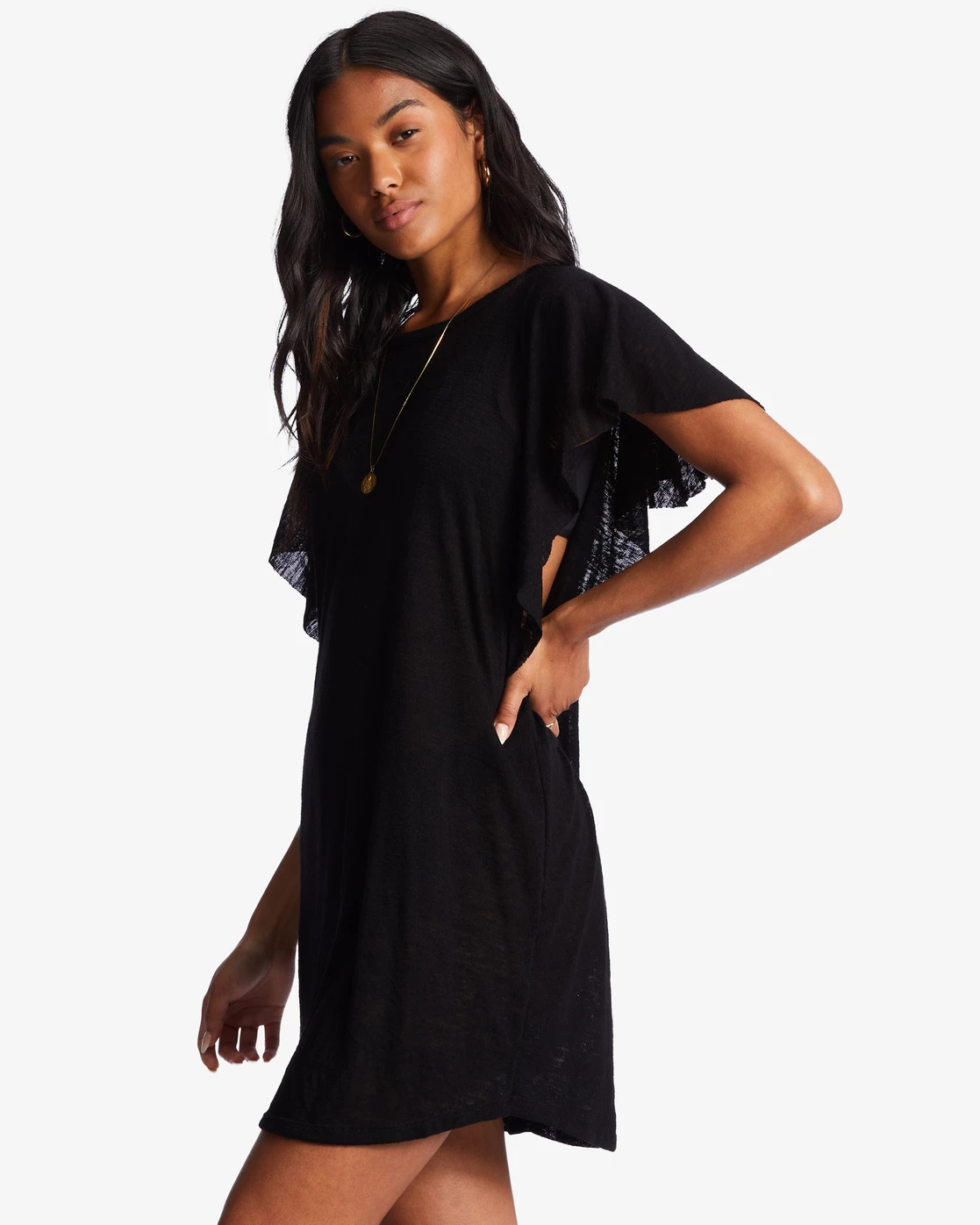 Billabong Out For Waves Cover-Up Dress BLACK PEBBLE (bpb) 2 Billabong Out For Waves Cover-Up Dress BLACK PEBBLE (bpb) - Image 2