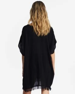 Billabong Walk Away Tunic Top BLACK PEBBLE (bpb) -billabong shop xv803bwa billabongw bpb bck1