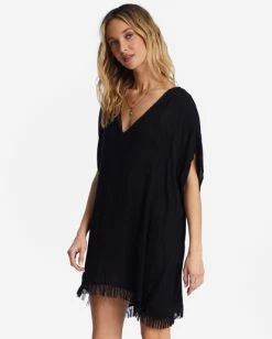 Billabong Walk Away Tunic Top BLACK PEBBLE (bpb) -billabong shop xv803bwa billabongw bpb sd1 1